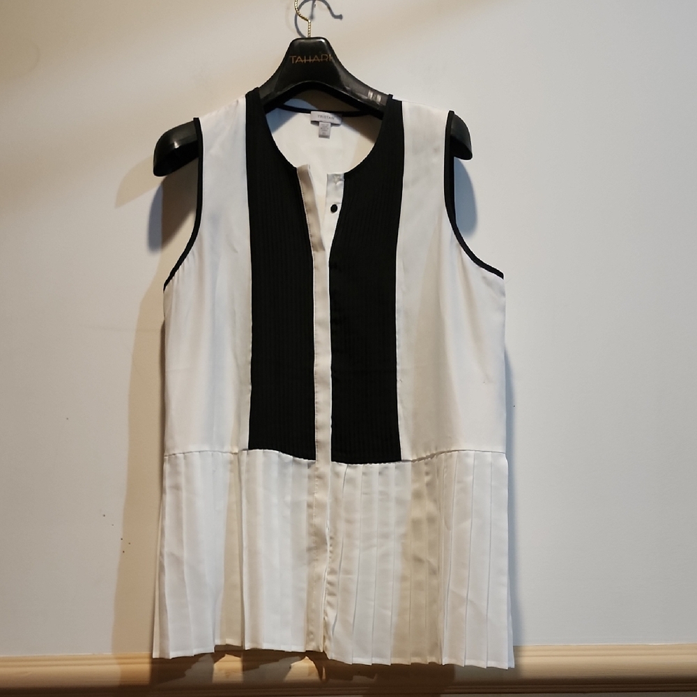 Tristan Monochrome Sleeveless Blouse